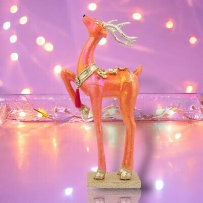 21in Orange Deer Prancing Christmas Decor *SHIPS WITHIN 10 DAYS* NEW 2024