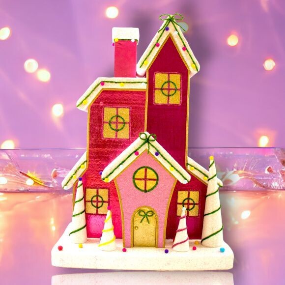Foam Citrus Pink Display House Christmas Decor *SHIPS WITHIN 10 DAYS* NEW 2024