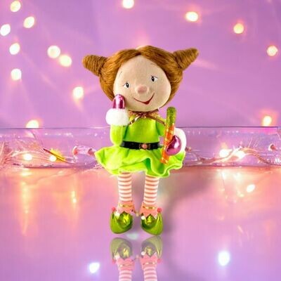 Foam Citrus Elf Girl Christmas Decor *SHIPS WITHIN 10 DAYS* NEW 2024