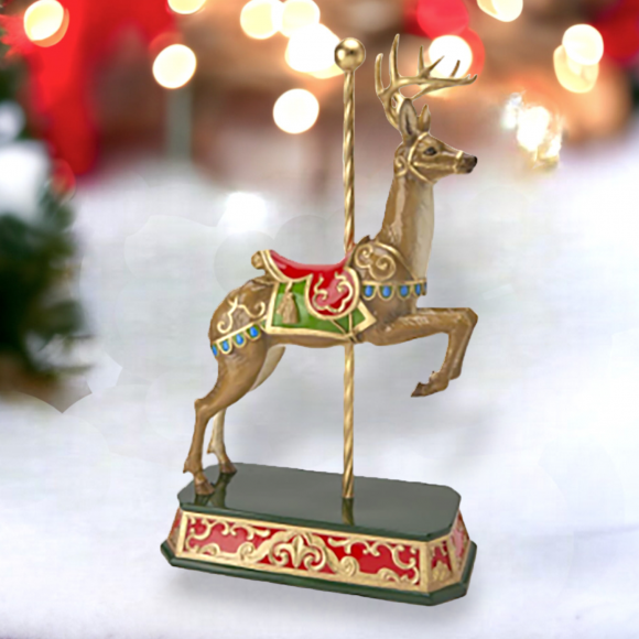 Carousel Deer Christmas Decor *SHIPS WITHIN 15 DAYS*