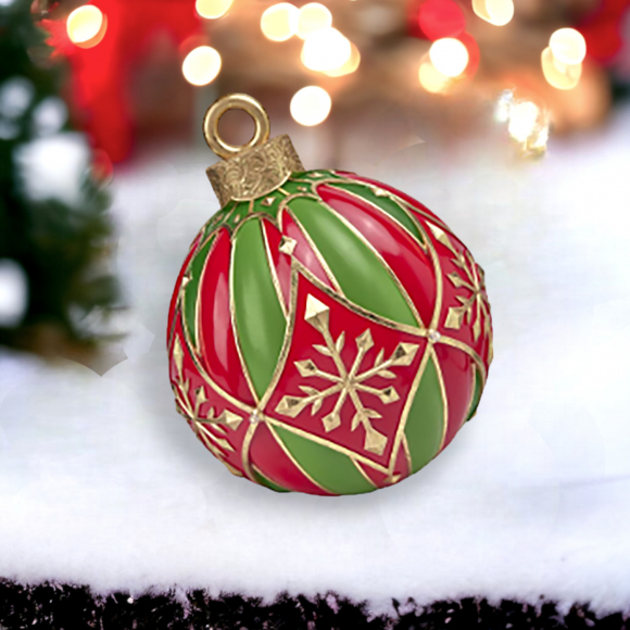 18&quot; Red/Green LED Bauble Ornament Christmas Decor *SHIPS WITHIN 15 DAYS*