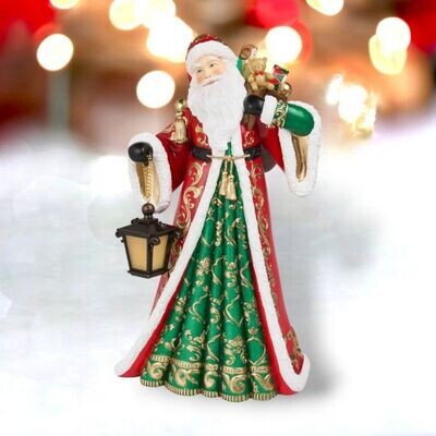 18in Red/Green Santa with Lantern Christmas Decor *SHIPS WITHIN 10 DAYS* NEW 2024