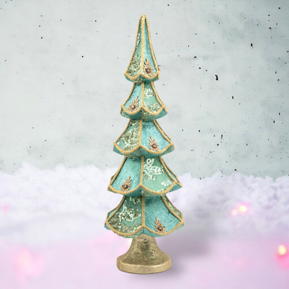 24&quot; Foam Teal Tiered Tree Christmas Decor *SHIPS WITHIN 10 DAYS* NEW 2024