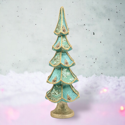 24&quot; Foam Teal Tiered Tree Christmas Decor *SHIPS WITHIN 10 DAYS* NEW 2024