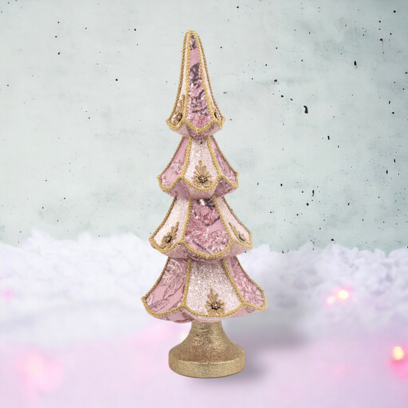 20&quot; Foam Pink Tiered Tree Christmas Decor *SHIPS WITHIN 10 DAYS* NEW 2024