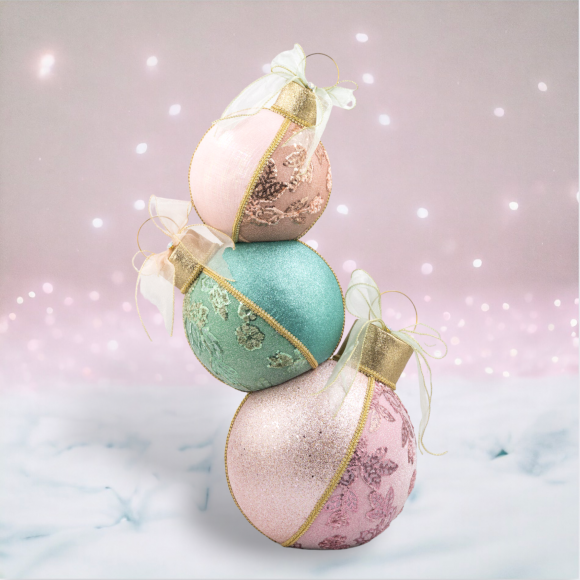 29&quot; Foam Wonderland Stacked Baubles Ornaments Christmas Decor *SHIPS WITHIN 10 DAYS* NEW 2024