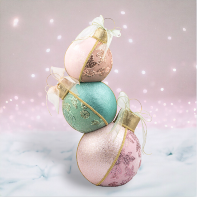 29&quot; Foam Wonderland Stacked Baubles Ornaments Christmas Decor *SHIPS WITHIN 10 DAYS* NEW 2024