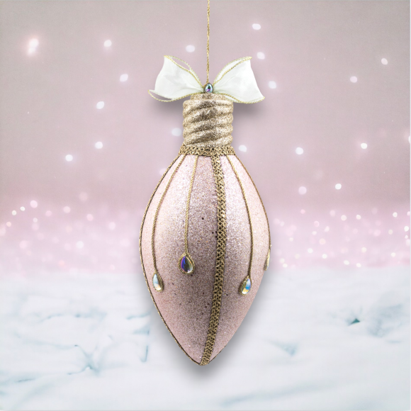 15.5in Pink Light Bulb Christmas Decor *SHIPS WITHIN 10 DAYS* NEW 2024