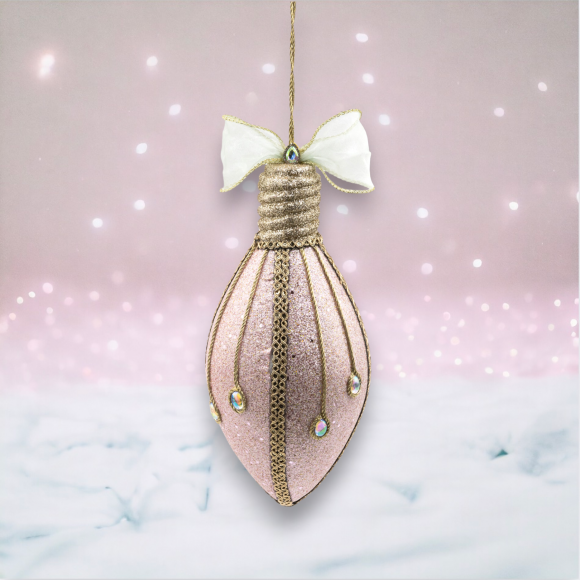 12in Pink Light Bulb Christmas Decor *SHIPS WITHIN 10 DAYS* NEW 2024