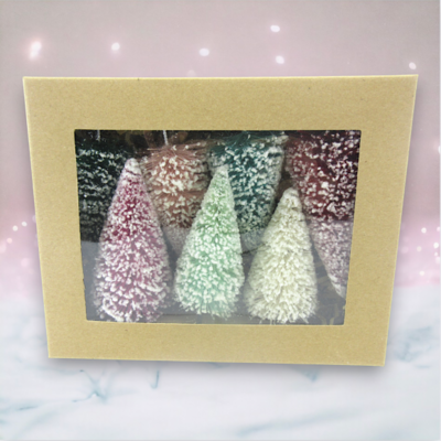 Box Set of Pastel Sisal Trees Christmas Decor *SHIPS WITHIN 10 DAYS* NEW 2024