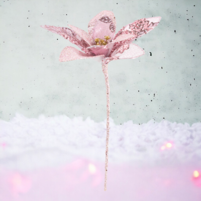 16.5&quot; Teal Flower Pick Christmas Decor *SHIPS WITHIN 10 DAYS*