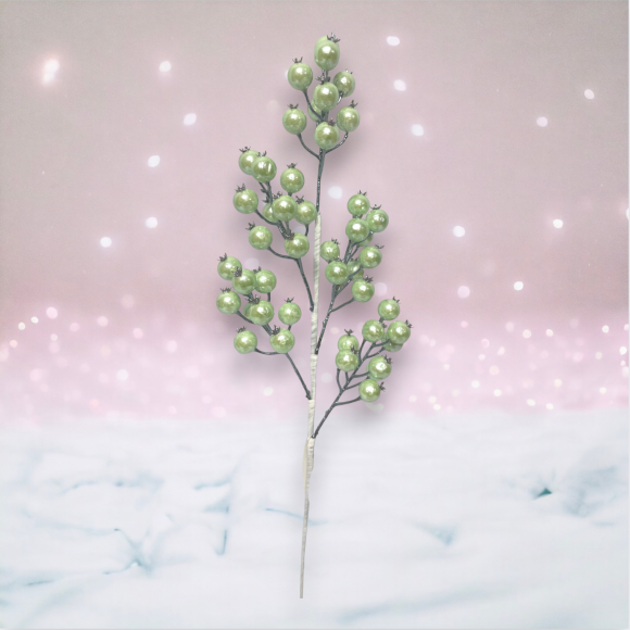 25&quot; Green Ball Pick Set Of 2Christmas Decor *SHIPS WITHIN 10 DAYS*