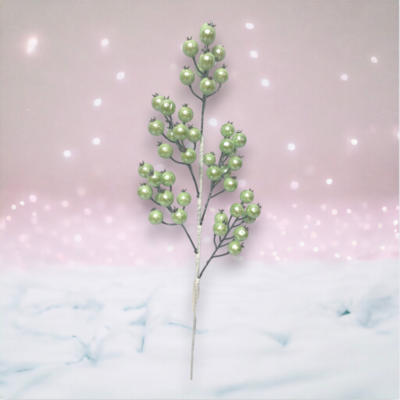 25&quot; Green Ball Pick Set Of 2Christmas Decor *SHIPS WITHIN 10 DAYS*