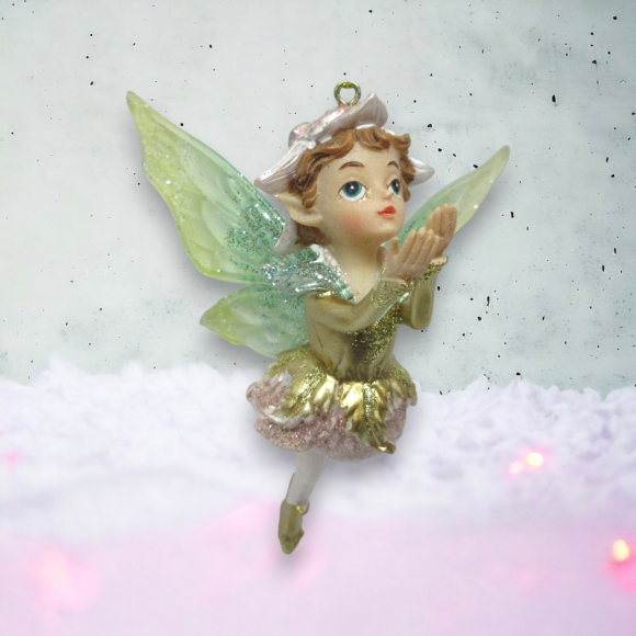 Fairy Blowing Dust Ornaments Set Of 2 Christmas Decor *SHIPS WITHIN 10 DAYS* NEW 2024