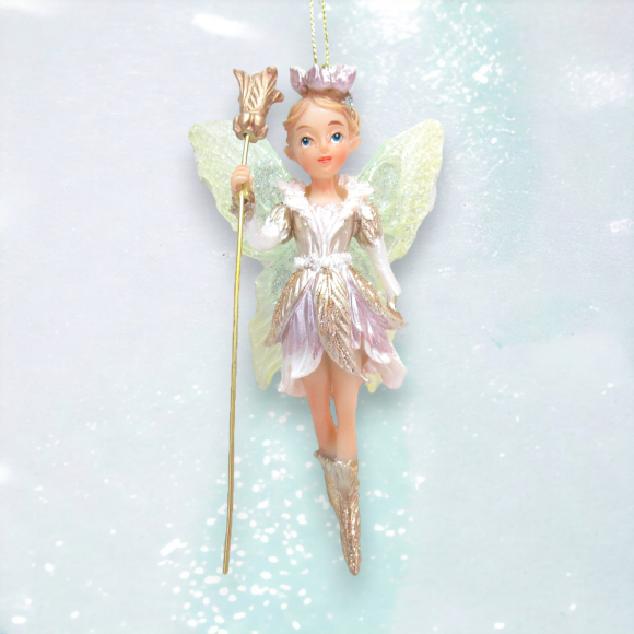 Fairy Queen Ornaments Set Of 2 Christmas Decor *SHIPS WITHIN 10 DAYS* NEW 2024