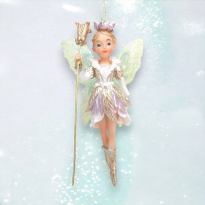 Fairy Queen Ornaments Set Of 2 Christmas Decor *SHIPS WITHIN 10 DAYS* NEW 2024