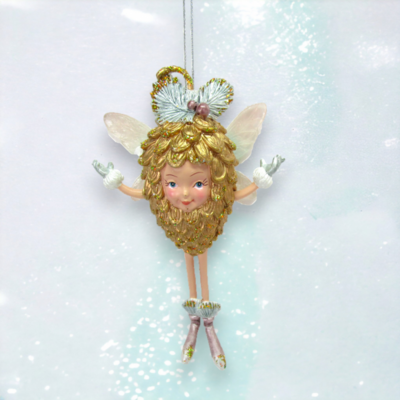 Fairy in Pinecone Ornament Christmas Decor *SHIPS WITHIN 10 DAYS* NEW 2024