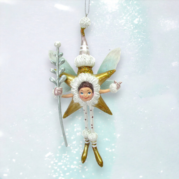 Fairy in Star Ornaments Set Of 2 Christmas Decor *SHIPS WITHIN 10 DAYS* NEW 2024
