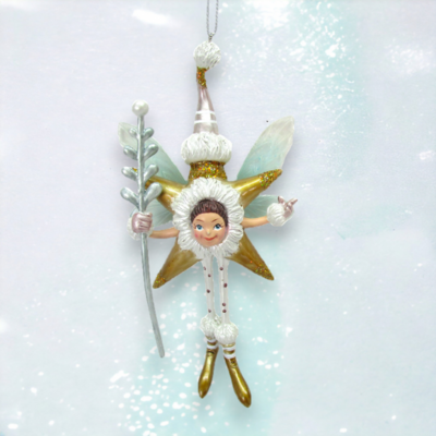 Fairy in Star Ornaments Set Of 2 Christmas Decor *SHIPS WITHIN 10 DAYS* NEW 2024