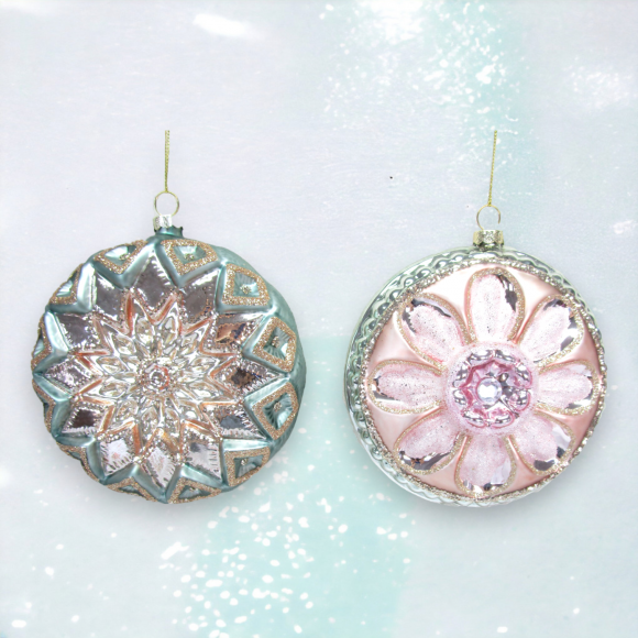 Set of 2 Decorative Ornaments Christmas Decor *SHIPS WITHIN 10 DAYS* NEW 2024