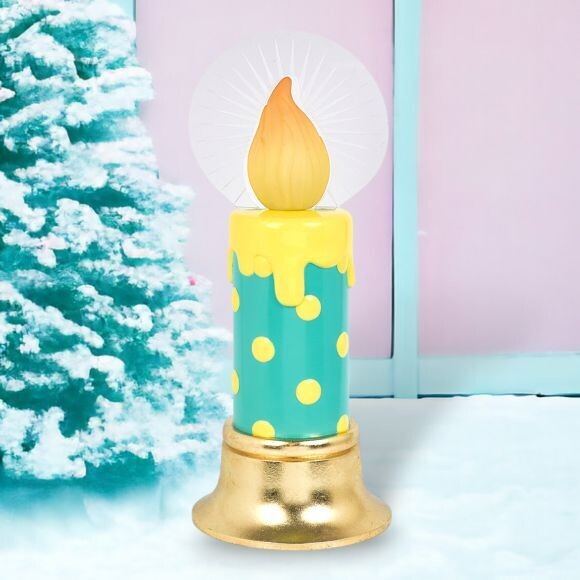24.5in Teal LED Candle Christmas Decor *SHIPS WITHIN 10 DAYS* NEW 2024