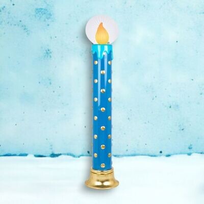 51in Vintage Retro Blue LED Candle Christmas Decor *SHIPS WITHIN 10 DAYS* NEW 2024