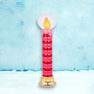 40.5in Vintage Retro Red LED Candle Christmas Decor *SHIPS WITHIN 10 DAYS* NEW 2024