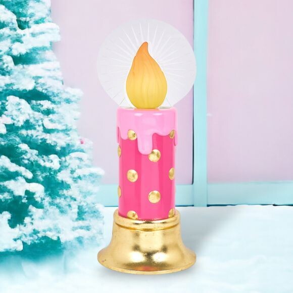 24.5in Pink LED Candle Christmas Decor *SHIPS WITHIN 10 DAYS* NEW 2024