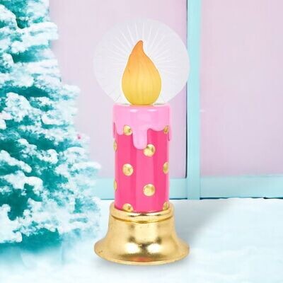 24.5in Pink LED Candle Christmas Decor *SHIPS WITHIN 10 DAYS* NEW 2024