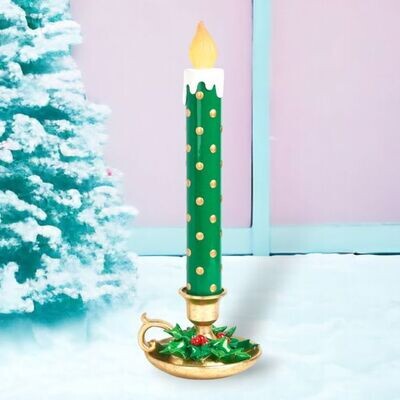 20in Green LED Candle Stick Christmas Decor *SHIPS WITHIN 10 DAYS* NEW 2024