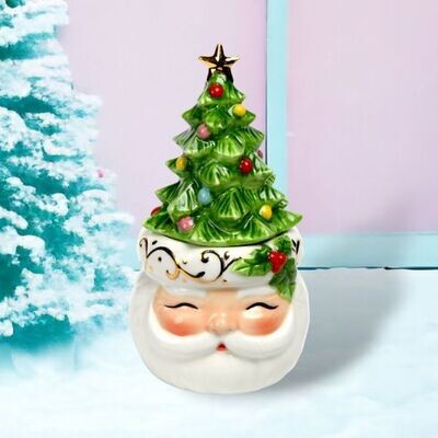 Set of 2 Santa &amp; Tree Salt &amp; Pepper Shakers Christmas Decor NEW 2024