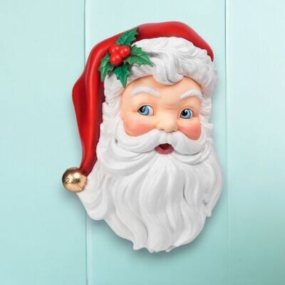 20in Vintage Retro Santa Head Wall Unit Christmas Decor *SHIPS WITHIN 10 DAYS* NEW 2024