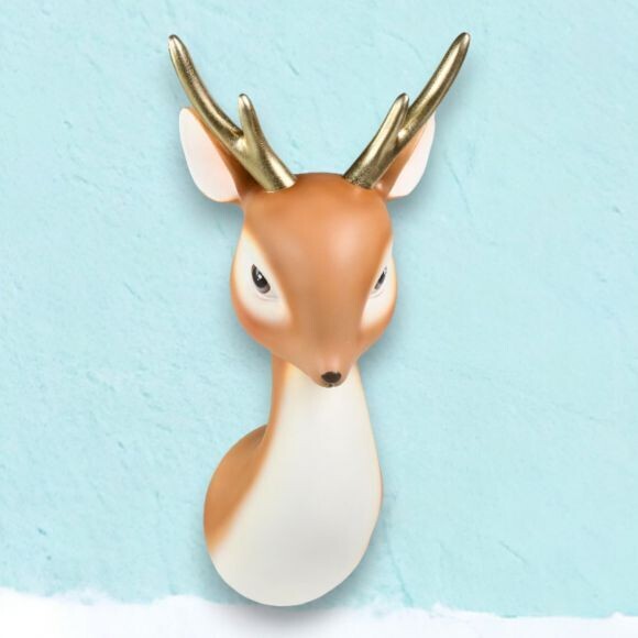 21&quot; Vintage Retro Deer Head Wall Mount Christmas Decor NEW 2024