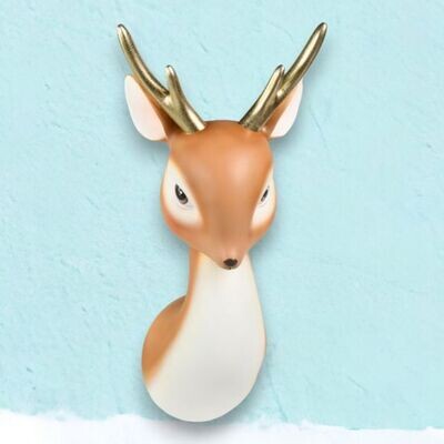 21&quot; Vintage Retro Deer Head Wall Mount Christmas Decor NEW 2024