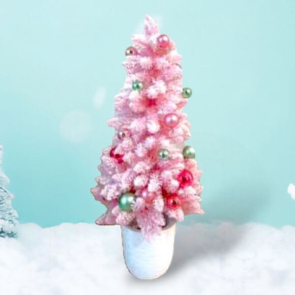 48in Pink Tree with Ornaments Christmas Decor *SHIPS WITHIN 10 DAYS* NEW 2024