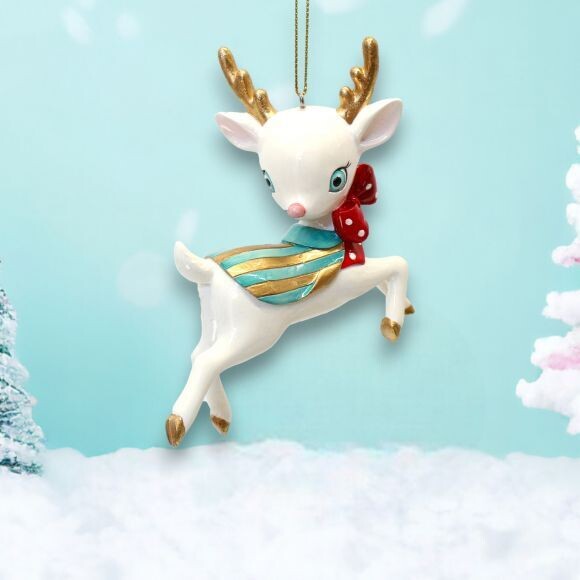 Vintage Retro Deer Ornament Christmas Decor