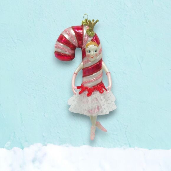 Red Candy Cane Elf Ornaments Set Of 2 Christmas Decor *SHIPS WITHIN 10 DAYS* NEW 2024
