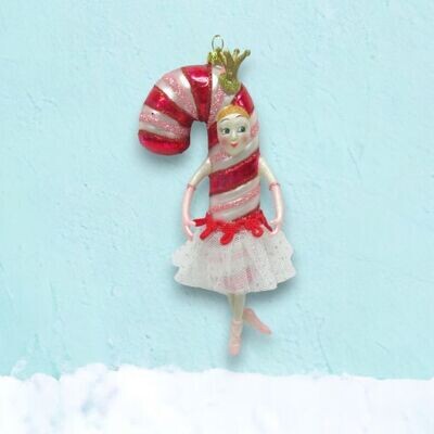 Red Candy Cane Elf Ornaments Set Of 2 Christmas Decor *SHIPS WITHIN 10 DAYS* NEW 2024