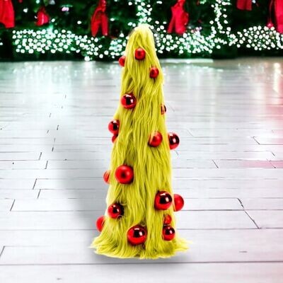 23in Green Fur Tree with Red Balls Christmas Decor *SHIPS WITHIN 10 DAYS* NEW 2024