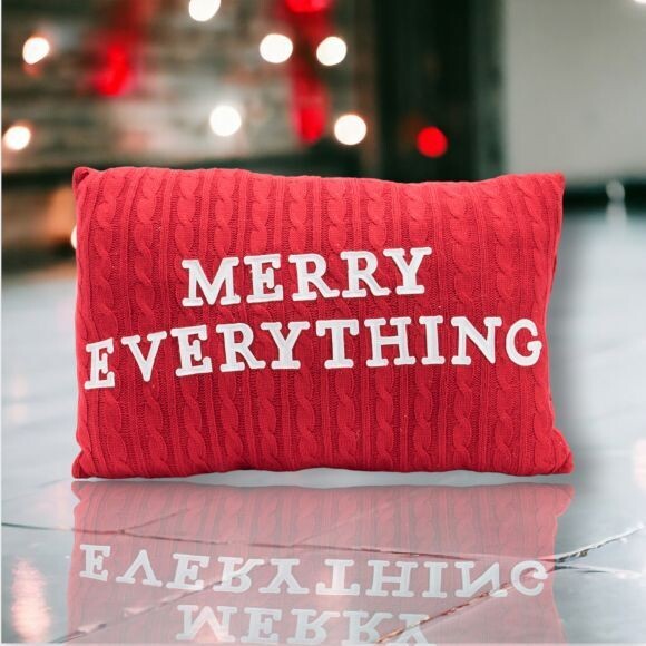 19in Merry Everything Pillow Christmas Decor *SHIPS WITHIN 10 DAYS* NEW 2024