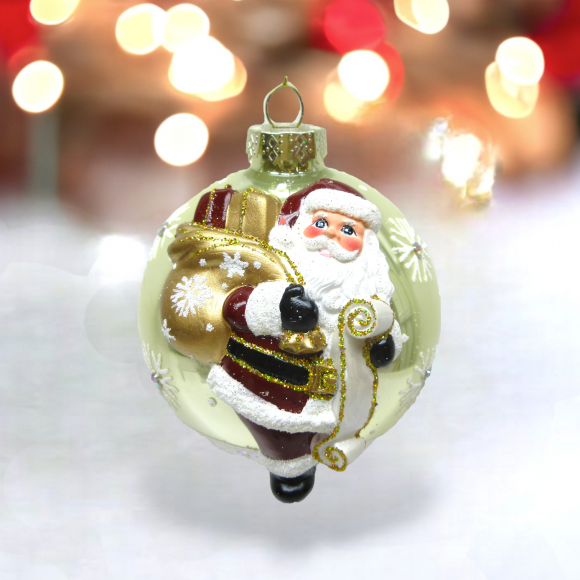 Champ with Santa Ornaments Set Of 2 Christmas Decor *SHIPS WITHIN 10 DAYS* NEW 2024
