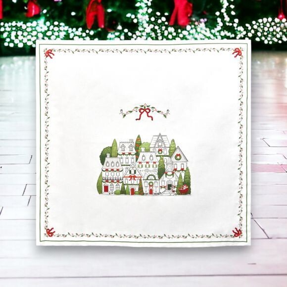 City Sidewalks Napkin Christmas Decor *SHIPS WITHIN 10 DAYS* NEW 2024