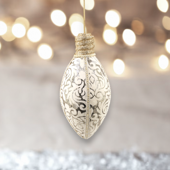 12&quot; Pattern Hanging Bulb Christmas Decor *SHIPS WITHIN 10 DAYS* NEW 2024