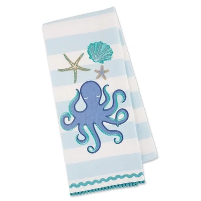 Octopus Embellished Dishtowel Kitchen Accents