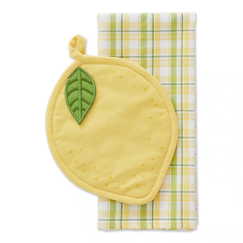Lemon Potholder Gift Set Kitchen Accents