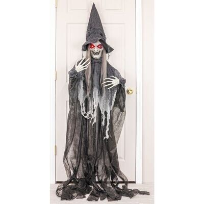 CACKLING WITCH HANGER WITH LIGHTS AND SOUND Halloween Decor  *SHIPS WITHIN 10 DAYS* NEW 2024