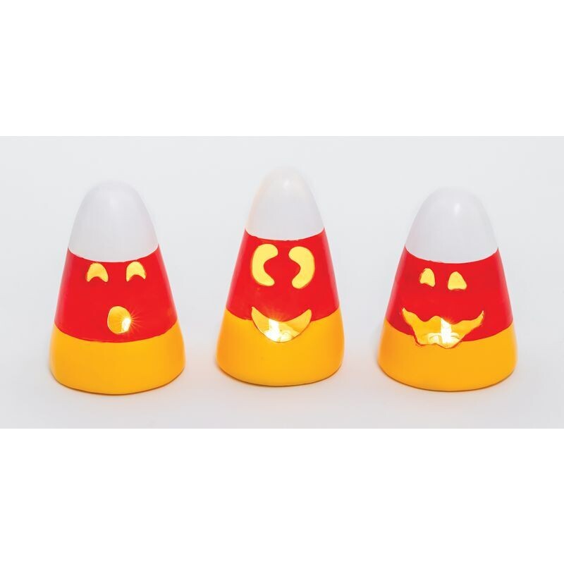 CANDY CORN LIGHT UP SET OF 3 Halloween Decor *SHIPS WITHIN 15 DAYS*