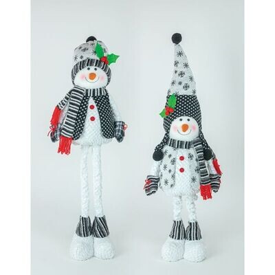 SNOWFLAKE WISHES SNOWMAN STRETCH LEGS SET OF 2 Christmas Decor