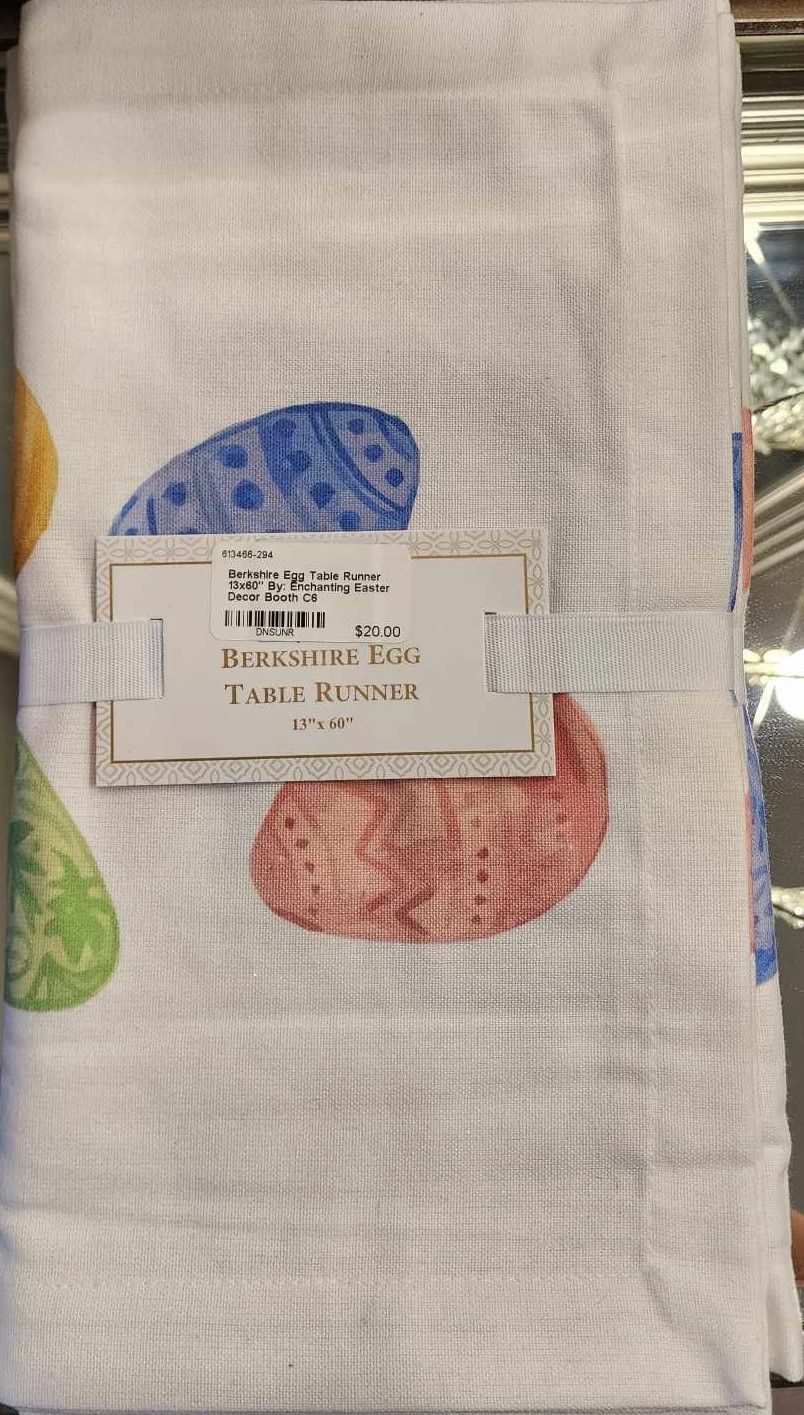 Berkshire Egg Table Runner 13x60&quot; Tabletop Accents Easter Decor