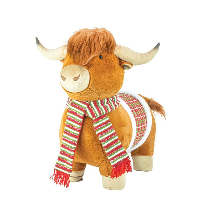 27&quot; HIGHLAND COW Large Christmas Decor *SHIPS WITHIN 10 DAYS* NEW 2024